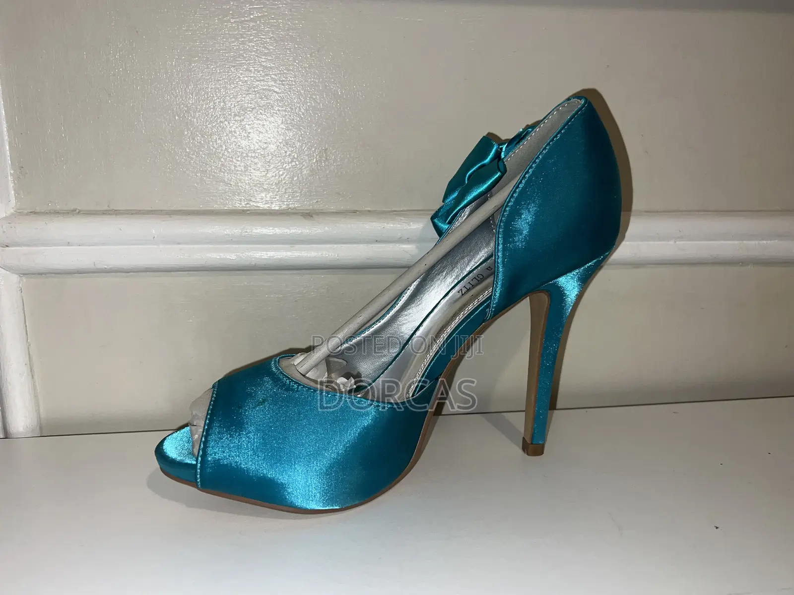 Women’S Shoe Heels Green Floral Side – Diff Types/Sizes- See All Pics