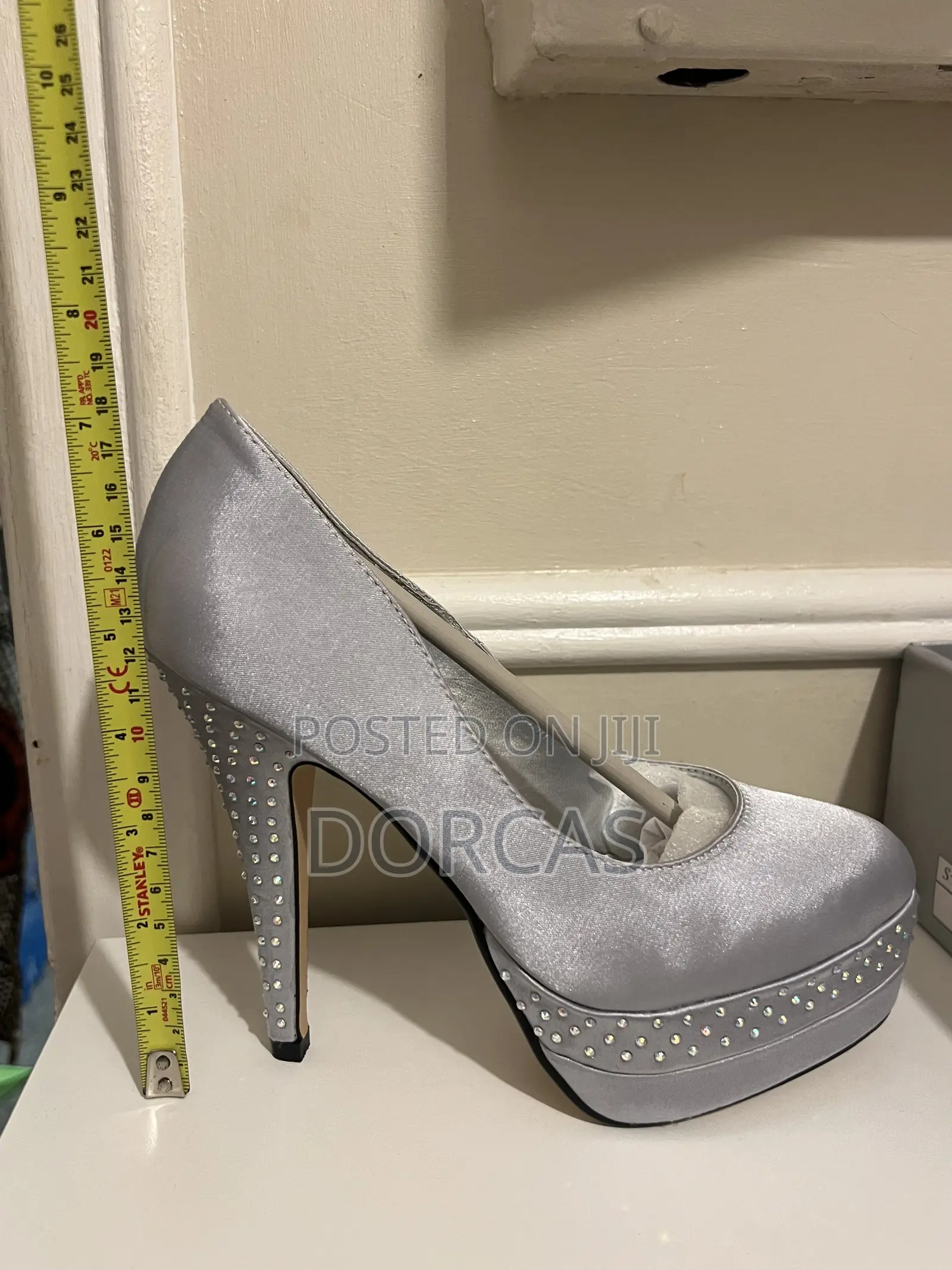 Women’S Shoe Heels Green Floral Side – Diff Types/Sizes- See All Pics