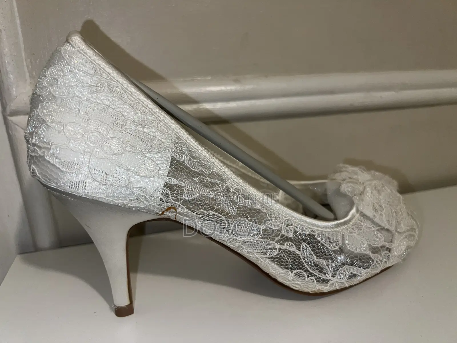 Women’S Shoe Heels Green Floral Side – Diff Types/Sizes- See All Pics