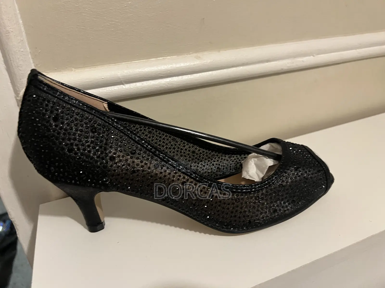Women’S Shoe Heels Green Floral Side – Diff Types/Sizes- See All Pics