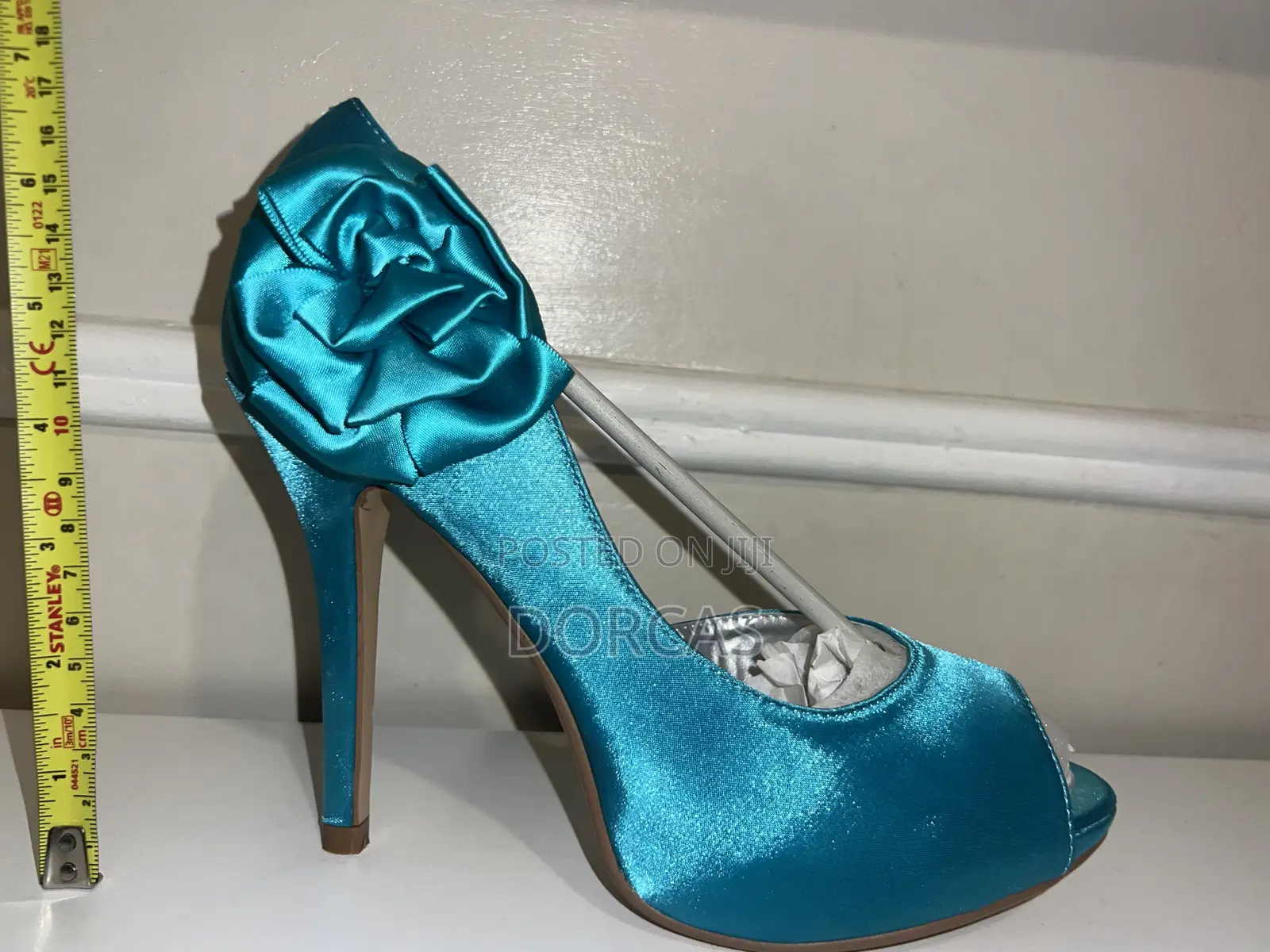 Women’S Shoe Heels Green Floral Side – Diff Types/Sizes- See All Pics