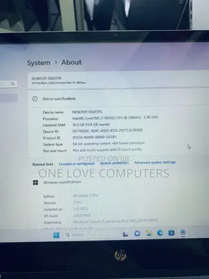 Laptop HP Pavilion x360 14 16GB Intel Core i7 SSD 256GB