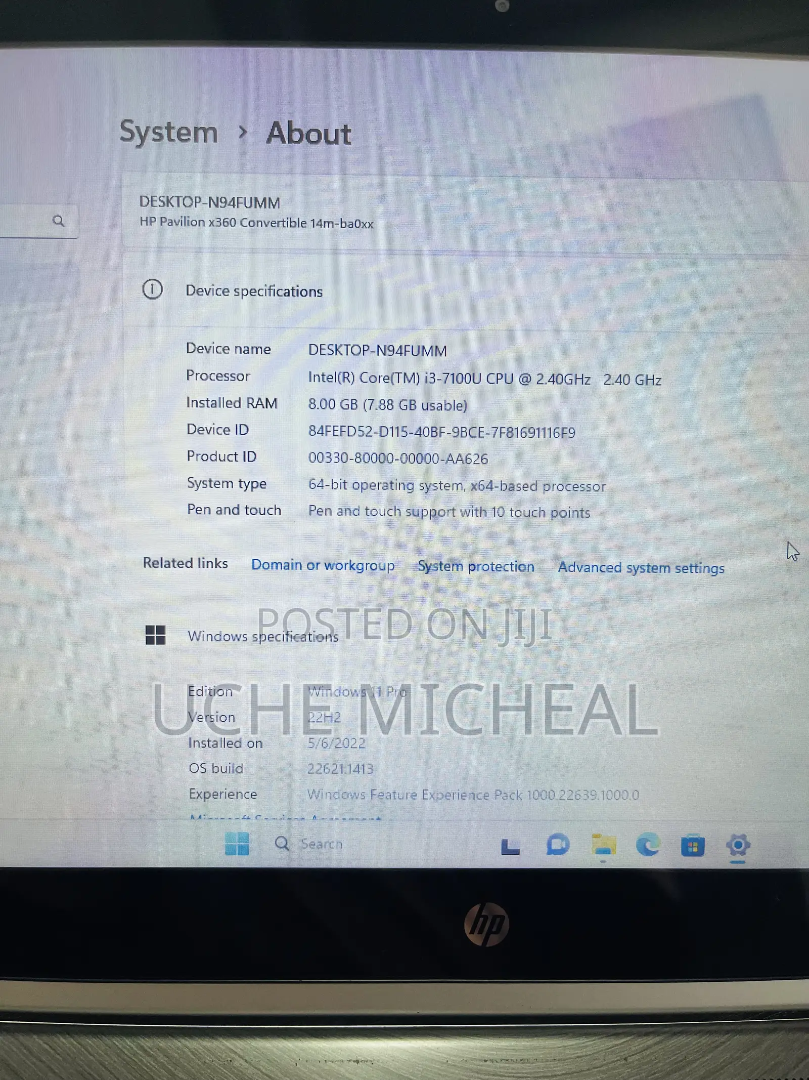 Laptop HP Pavilion x360 14 8GB Intel Core i3 SSD 256GB