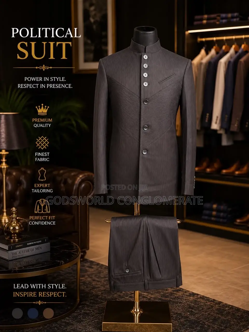 Dark Shade Political Suit