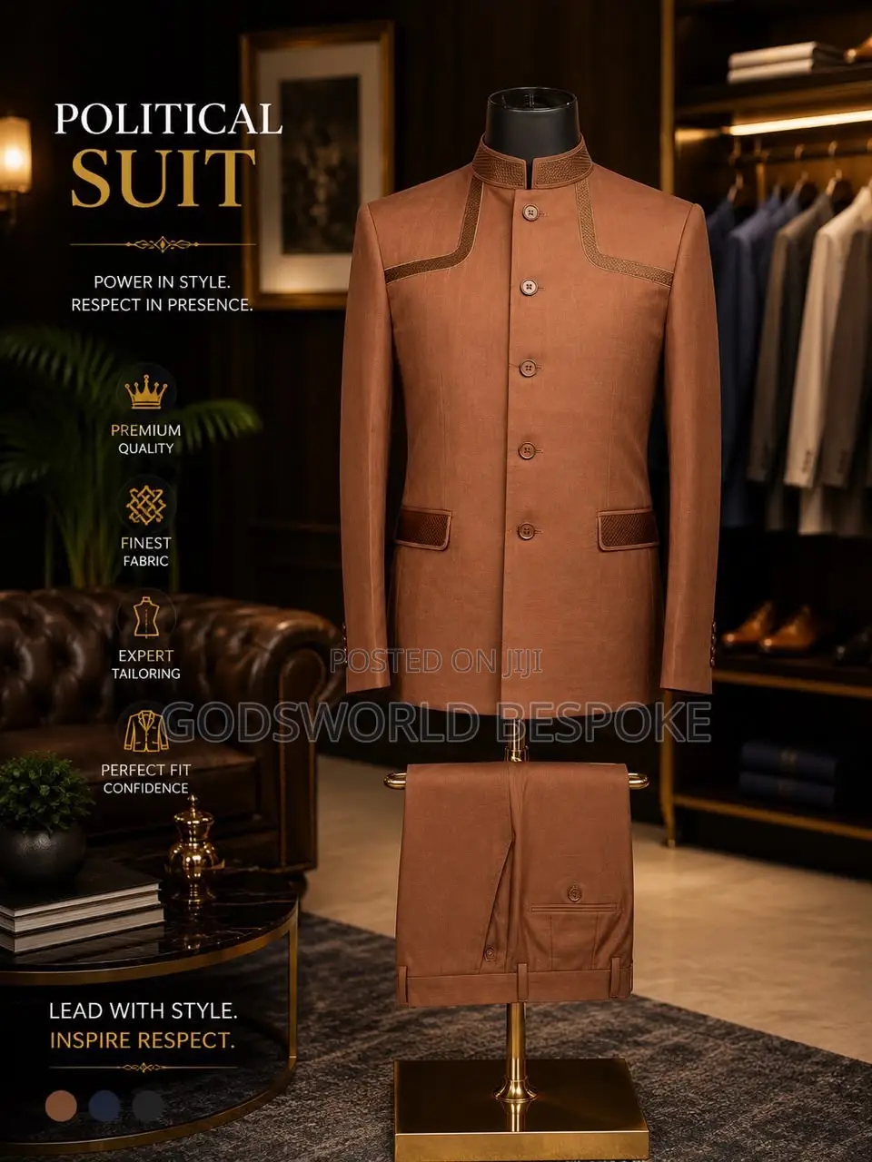Brown Shade Political Suit