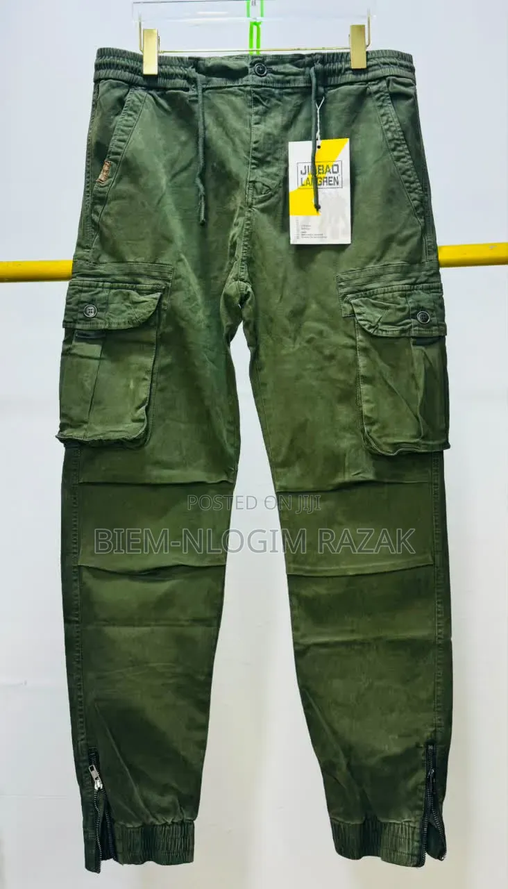 Down Zipped Bumper N Free Leg Cargo Pants Available in Stock