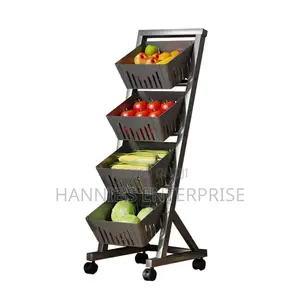 4-Tier Rolling Vegetable and Fruit Storage Rack