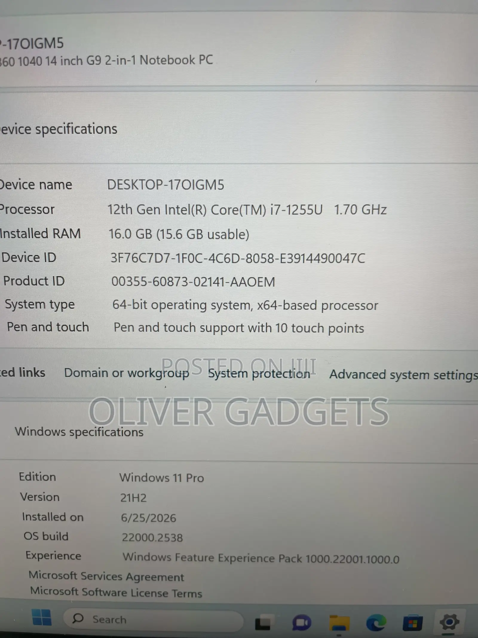 Laptop HP EliteBook x360 1040 G9 16GB Intel Core i7 SSD 512GB