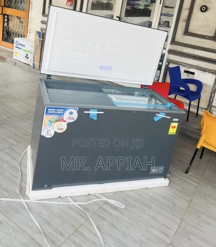 Check Out Unique Nasco Single Door Chest Freezer(380L)Gray 