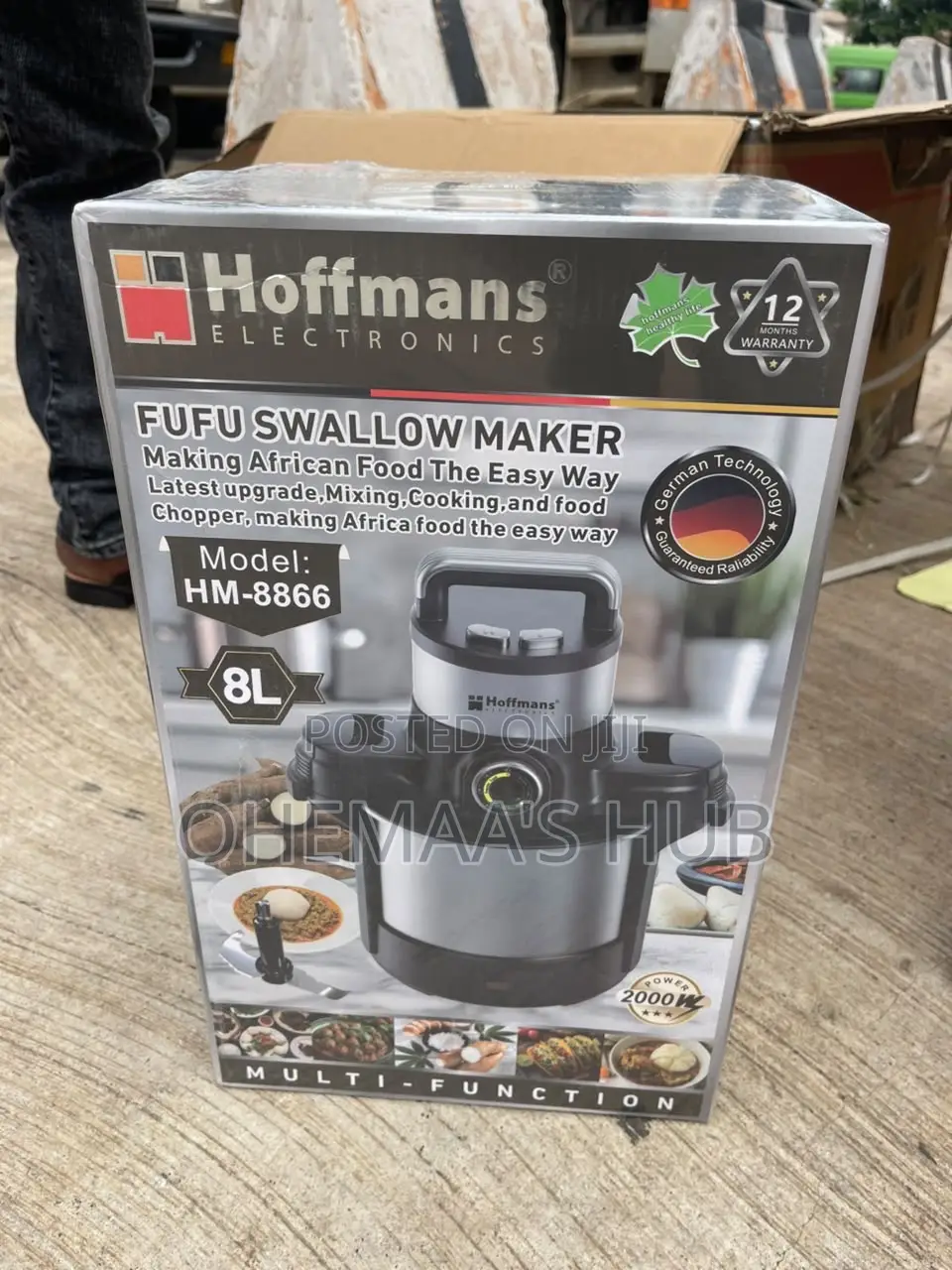 Hoffmans Fufu Swallow Maker – 8L (Model HM-8866)