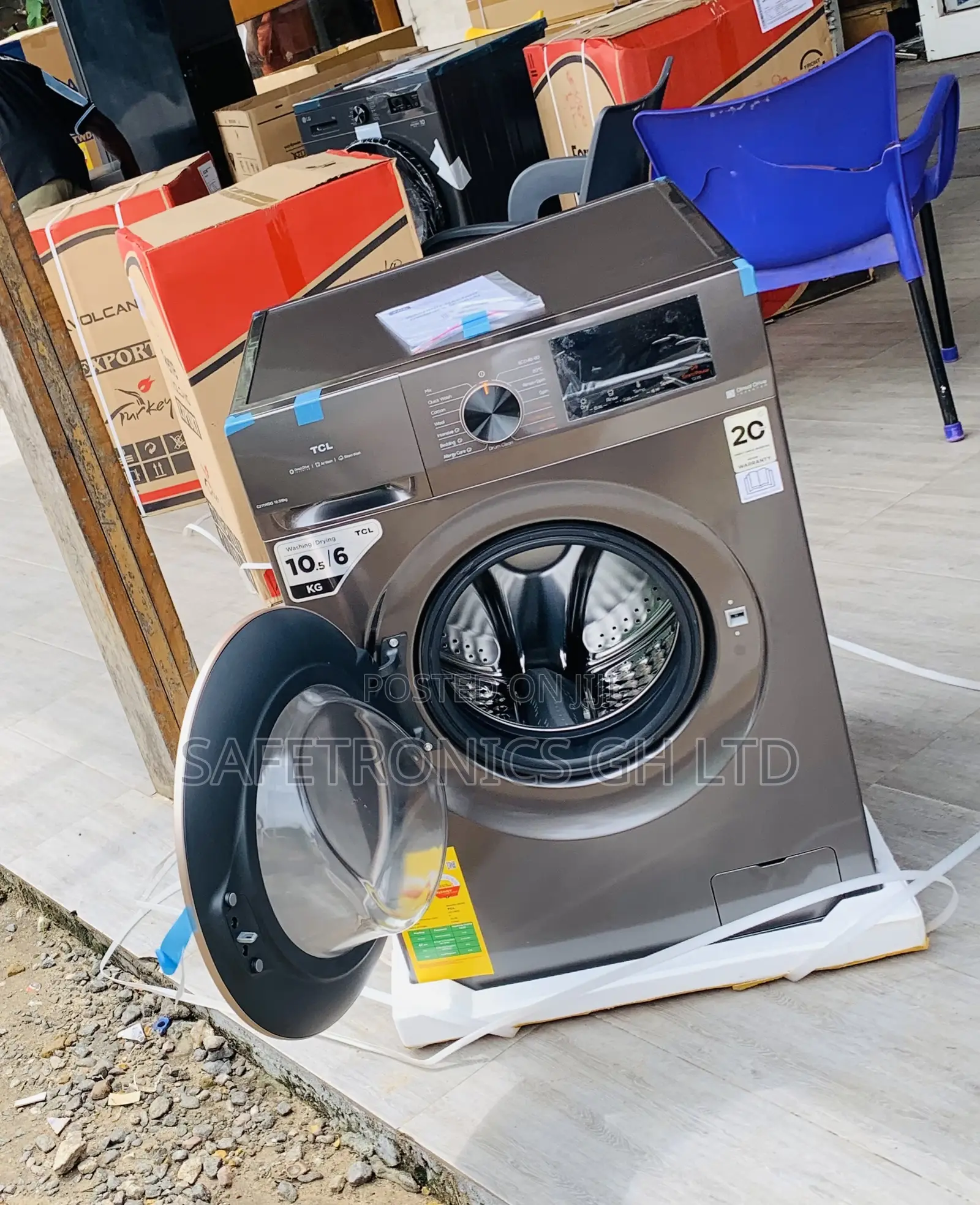 Newly Virtual TCL P211flg" Front-Load-Washing-Machine-10.5kg-
