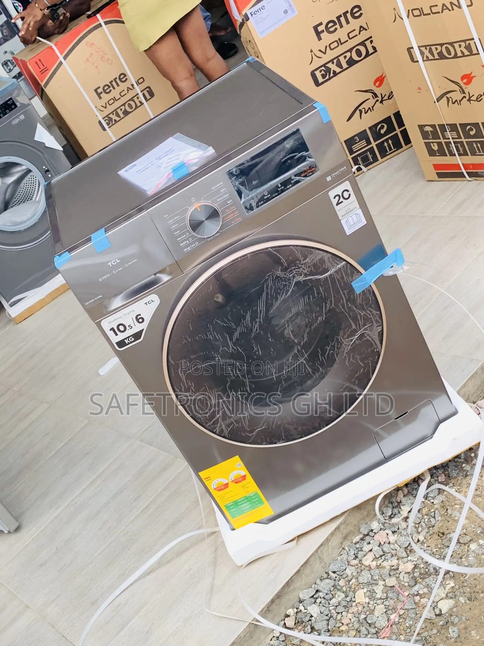Neatly Sealed TCL P211flg" Front-Load-Washing-Machine-10.5kg-
