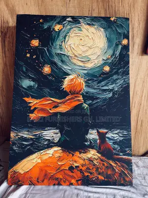 REAL FABRIC Print “The Little Prince the Fox” Canvas Wall Arts Decor