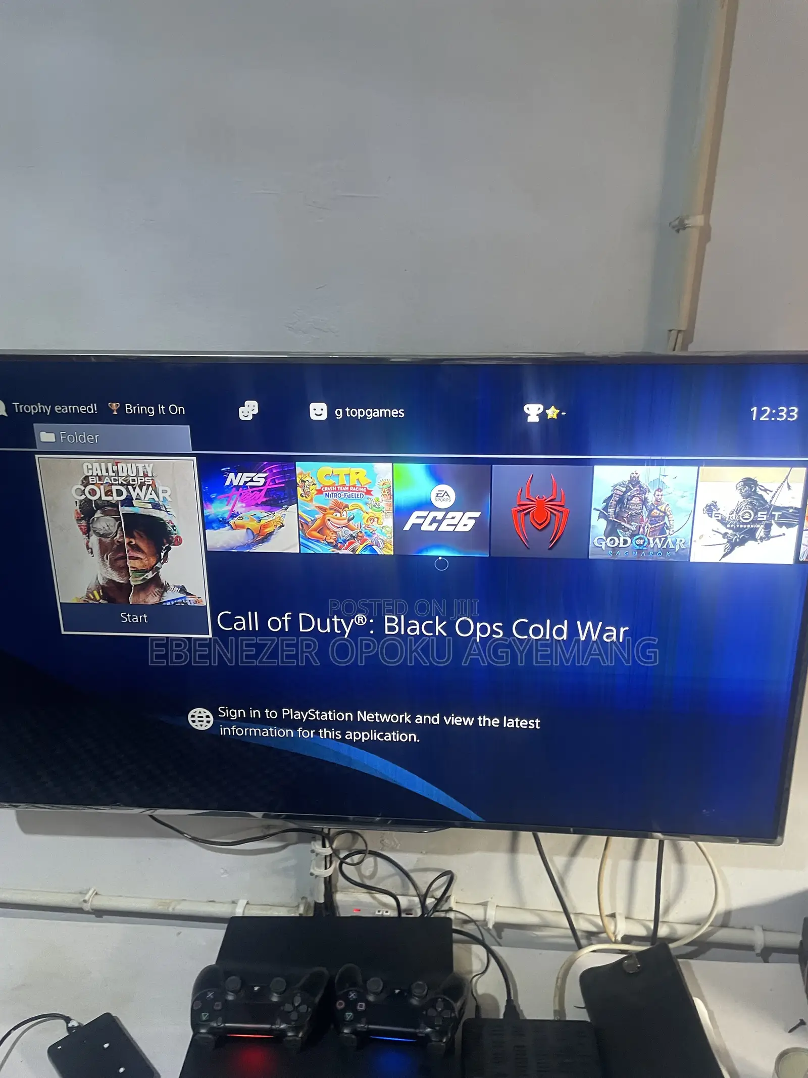 PS4 Pro Console With Two Controllers