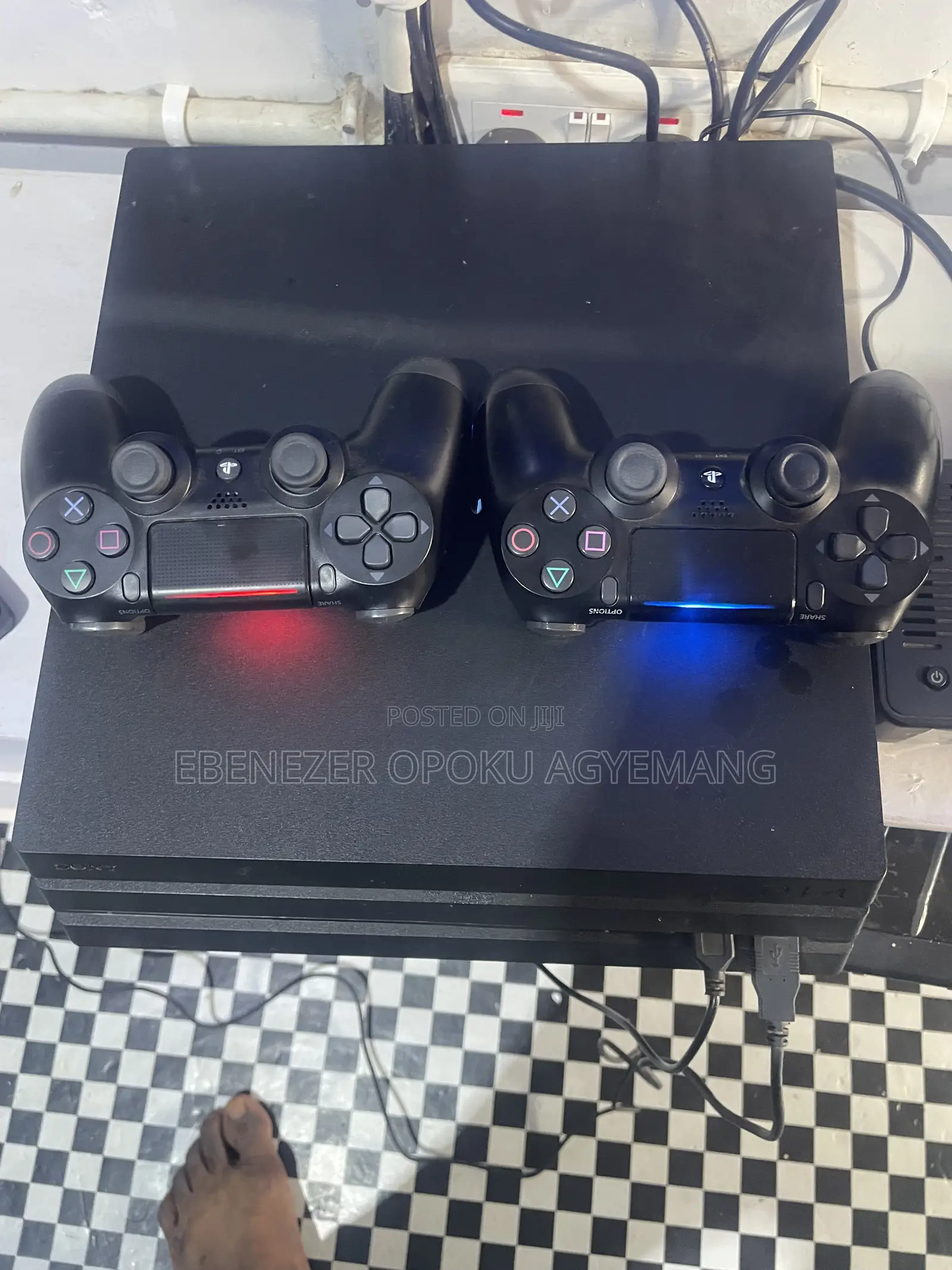 PS4 Pro Console With Two Controllers