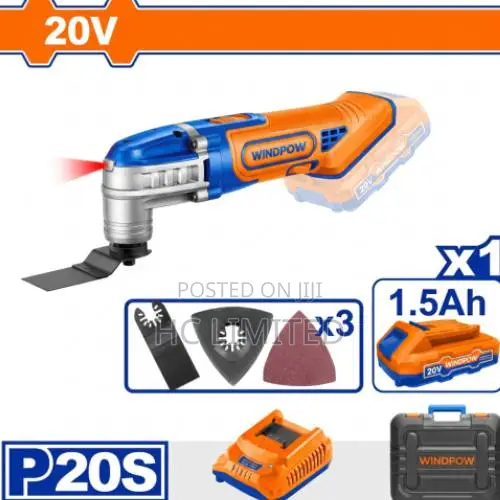 WADFOW Cordless Multi-Tool 20v + Battery + Charger - WMUP5021