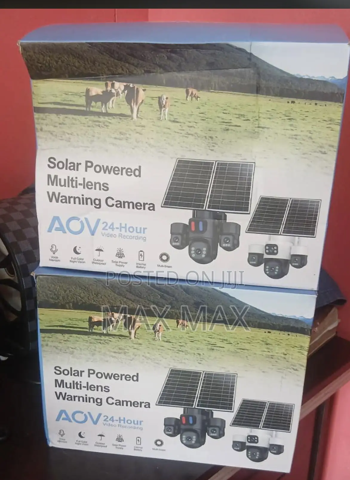 Solar Powered Multi- Lens Warning Cameral