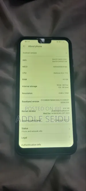 Huawei Y9 2019 128 GB Blue