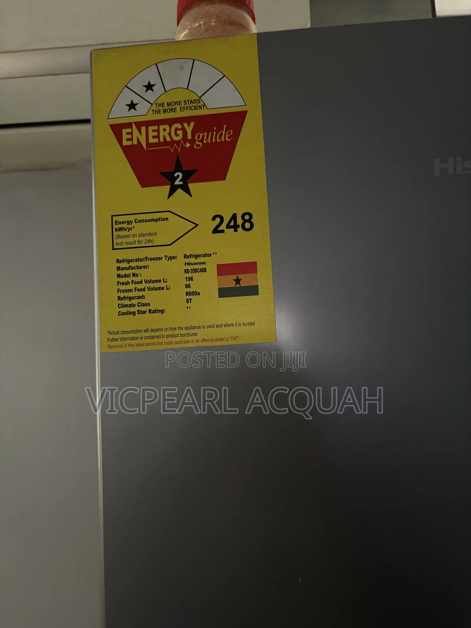 Hisense Double Fridge With Dispenser