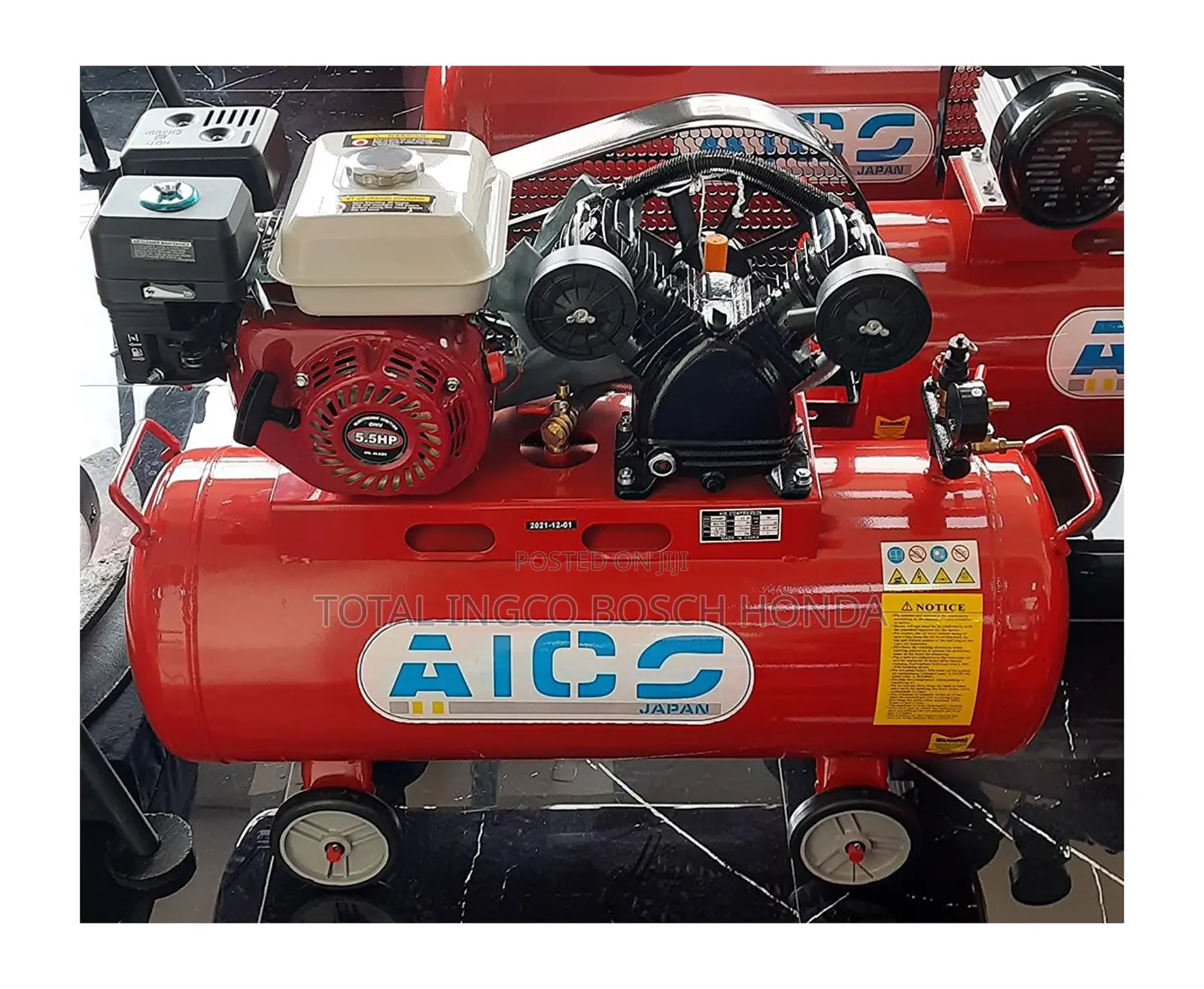 Air Compress Engine Belt Type 100liters Tank Machine