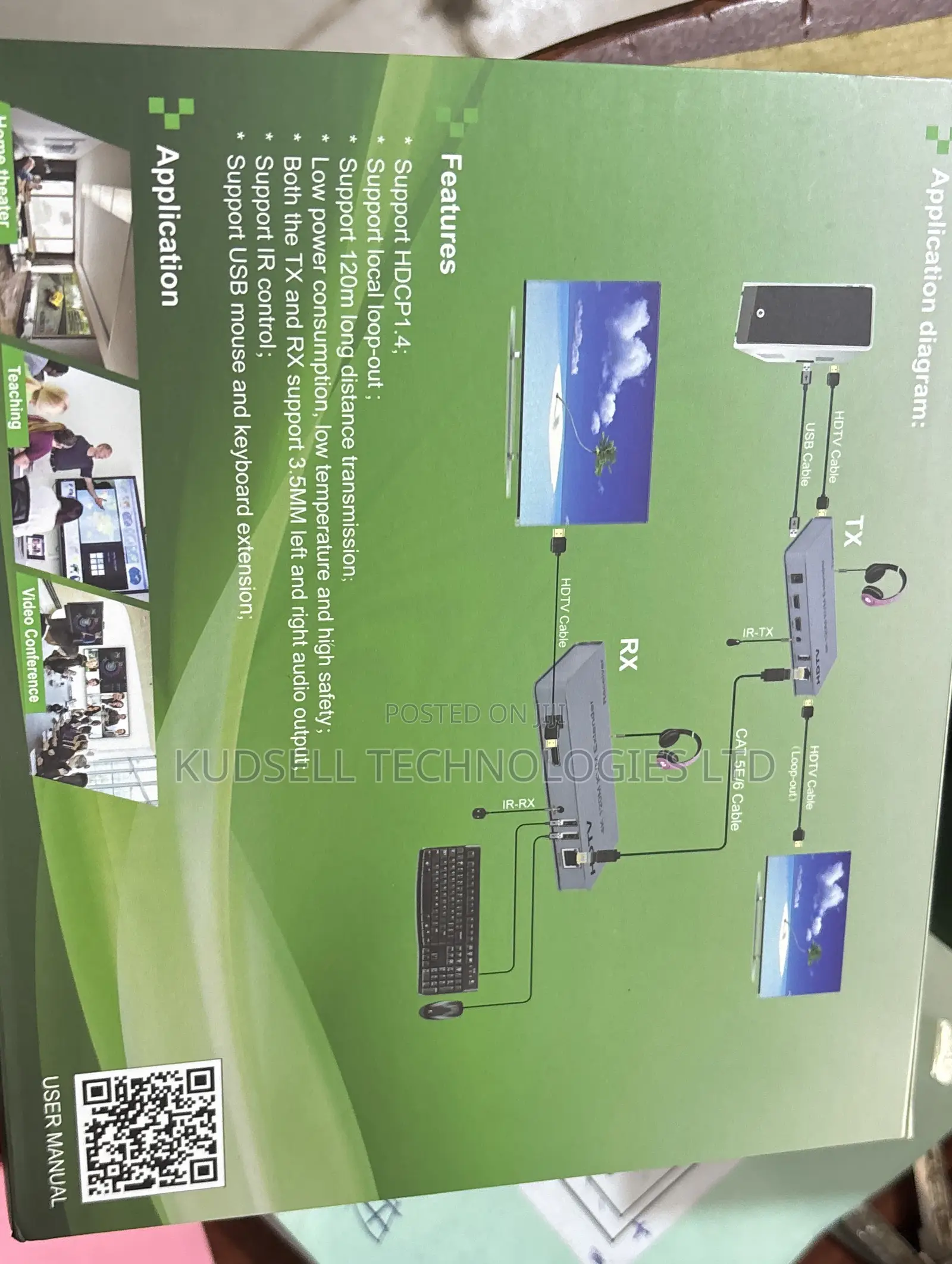 120m KVM Ip Hdmi Extender, 100m Hdmi Extender KVM With Ir USB