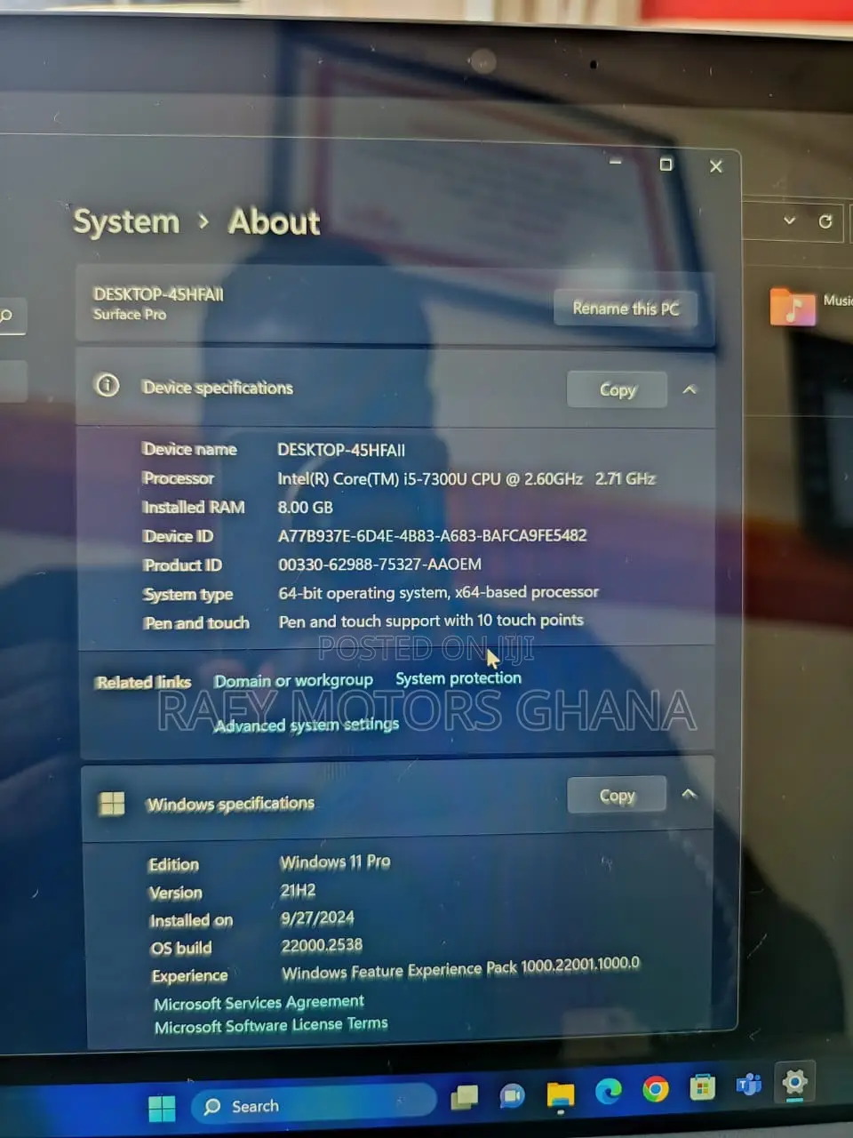 Laptop Microsoft Surface Pro (2017) 8GB Intel Core i5 SSD 256GB