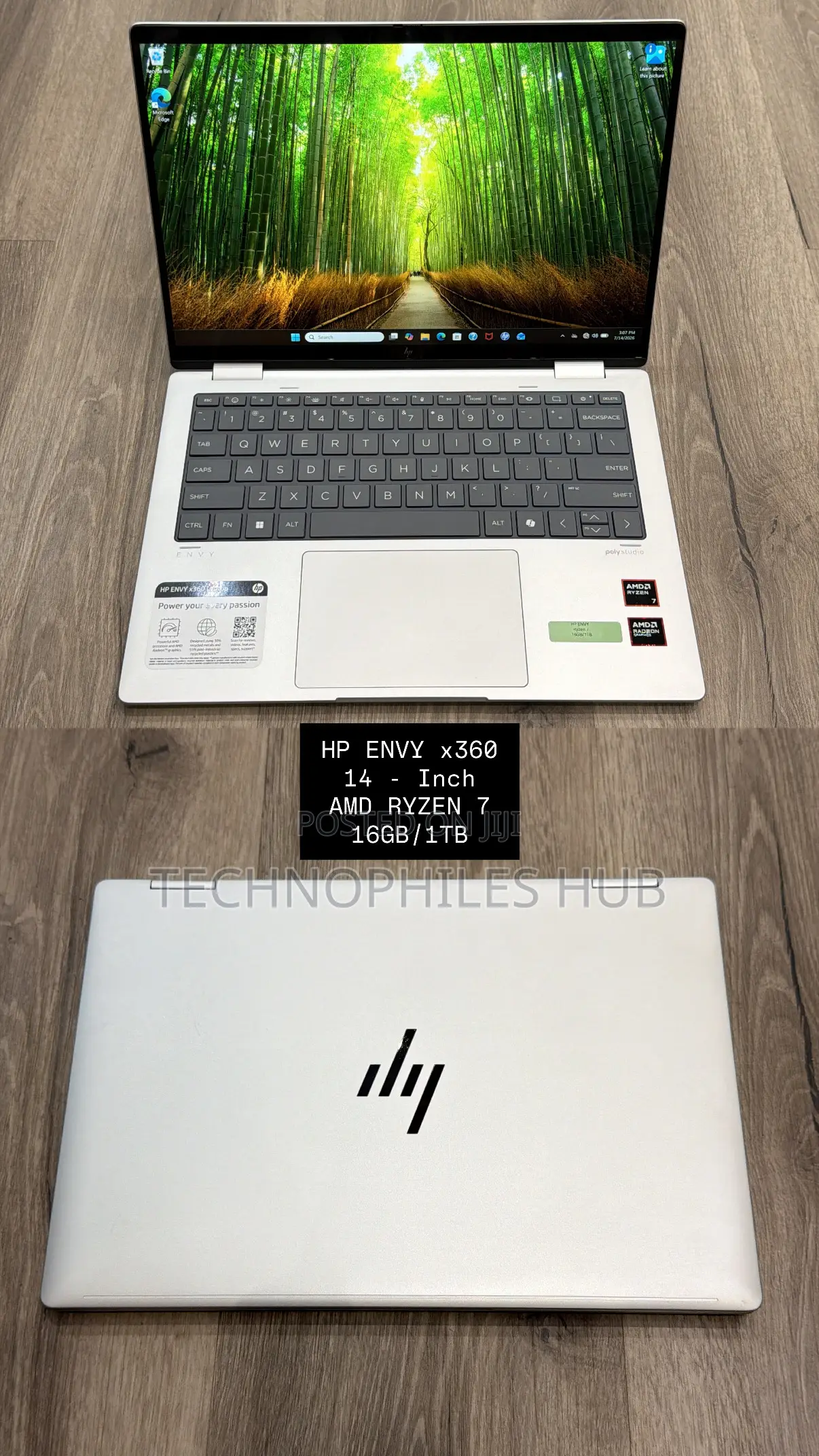 Laptop HP Envy 14 16GB AMD Ryzen 7 SSD 1T