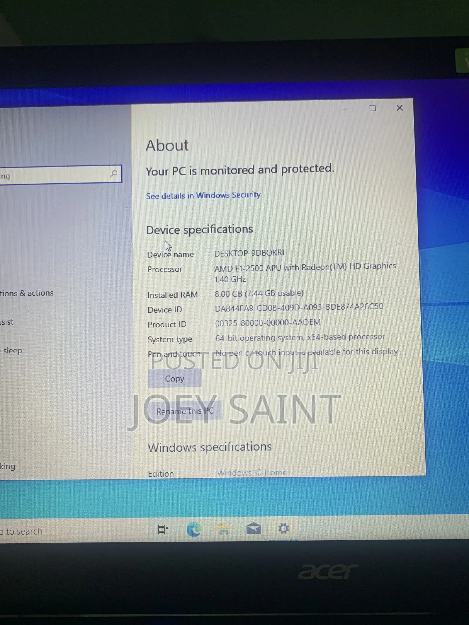 Laptop Acer Aspire 5 8GB Intel Core i5 HDD 500GB