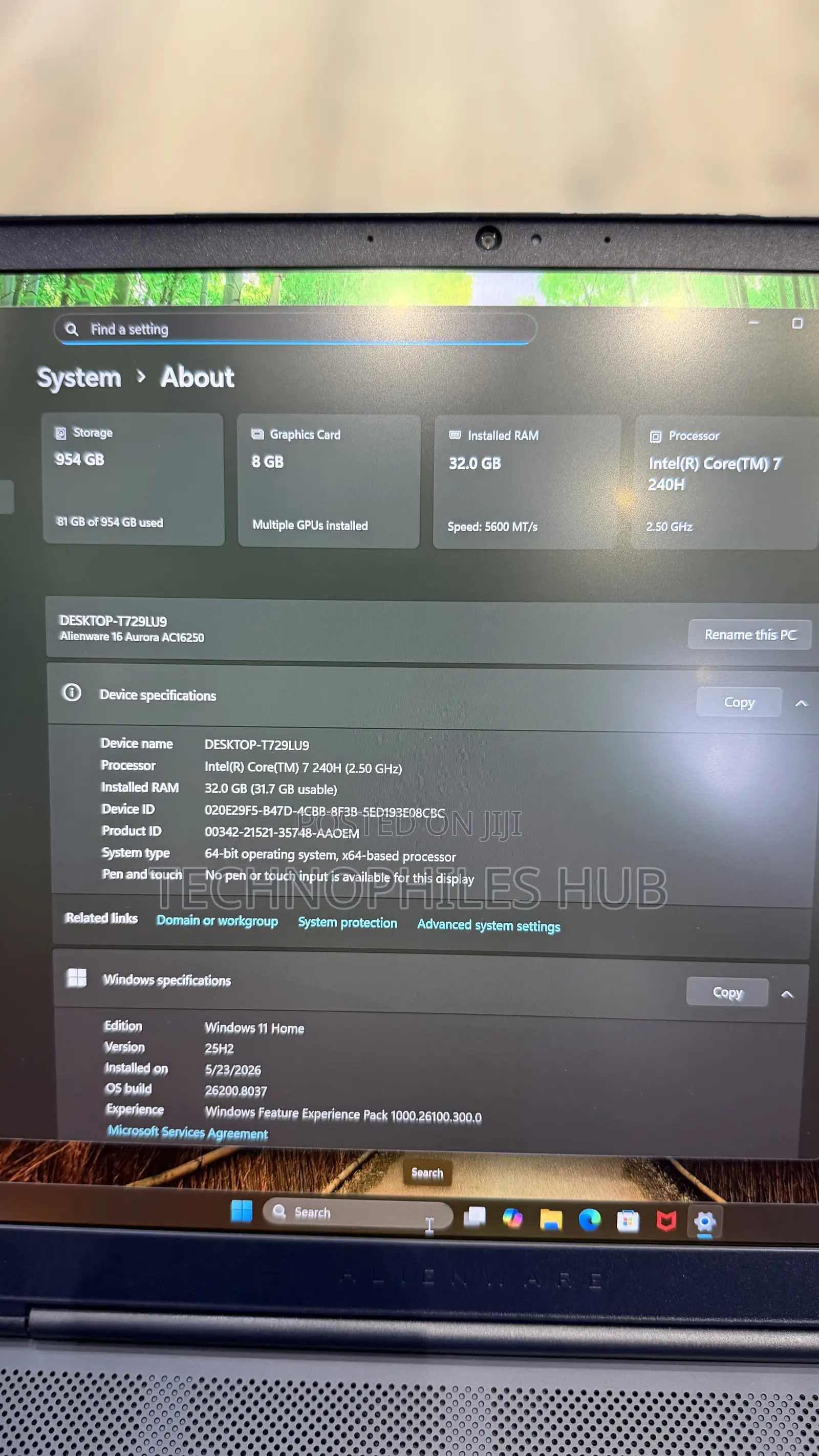 Laptop Dell Allienware M18 R1 32GB Intel Core 7 SSD 1T