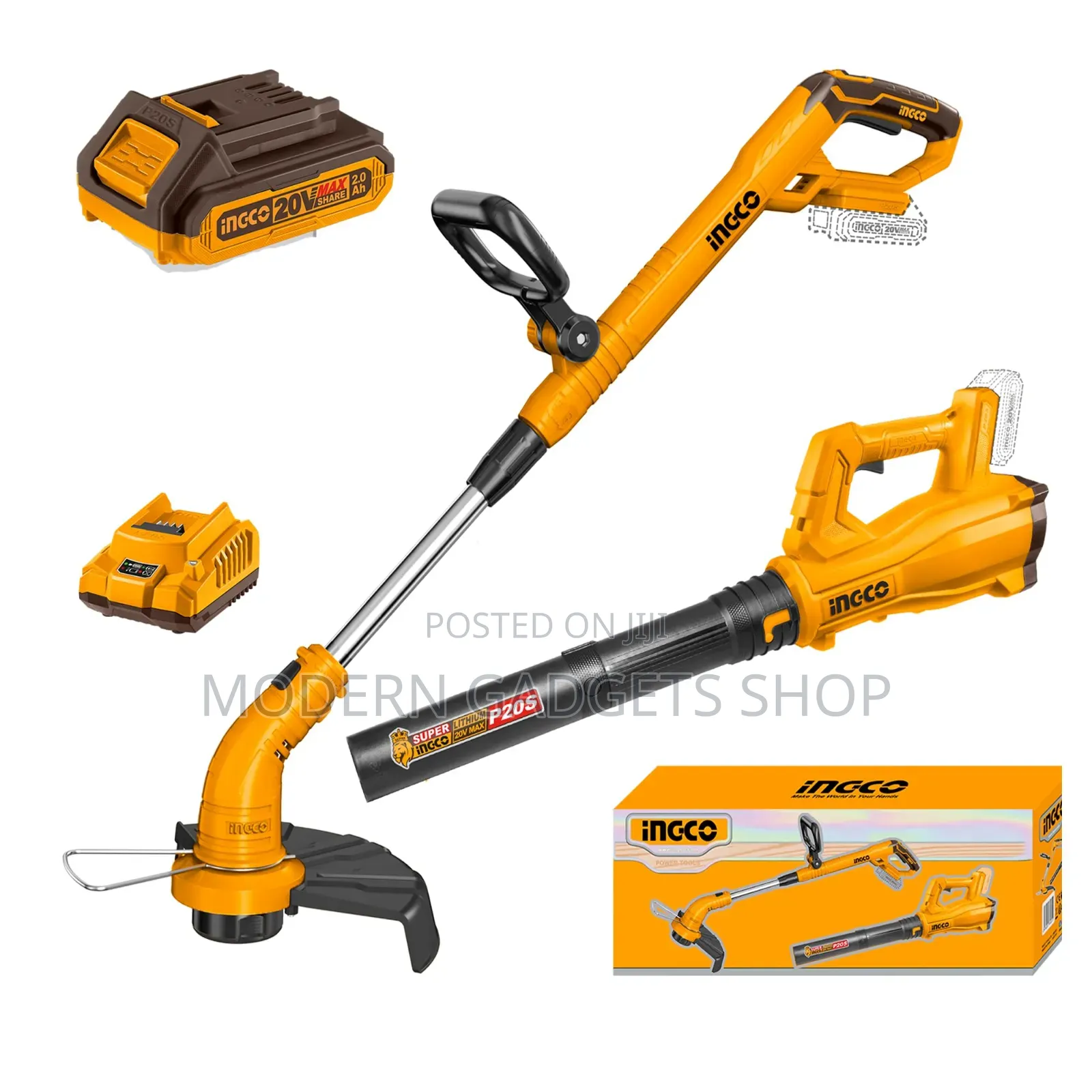 20V Cordless Grass Trimmer Leaf Blower Combo Kit