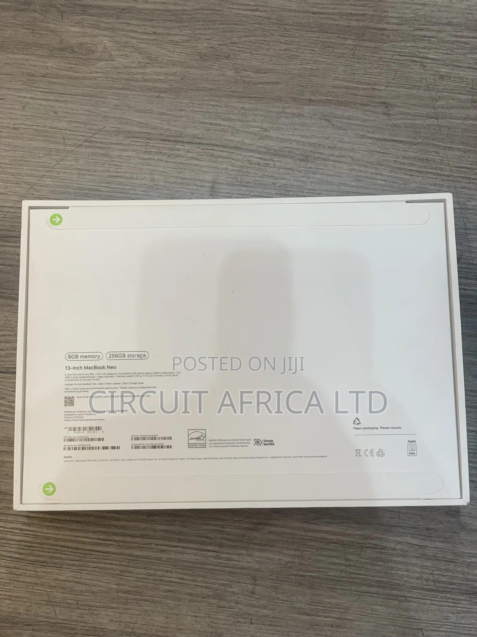 New Laptop Apple MacBook Neo 2026 8GB SSD 256GB