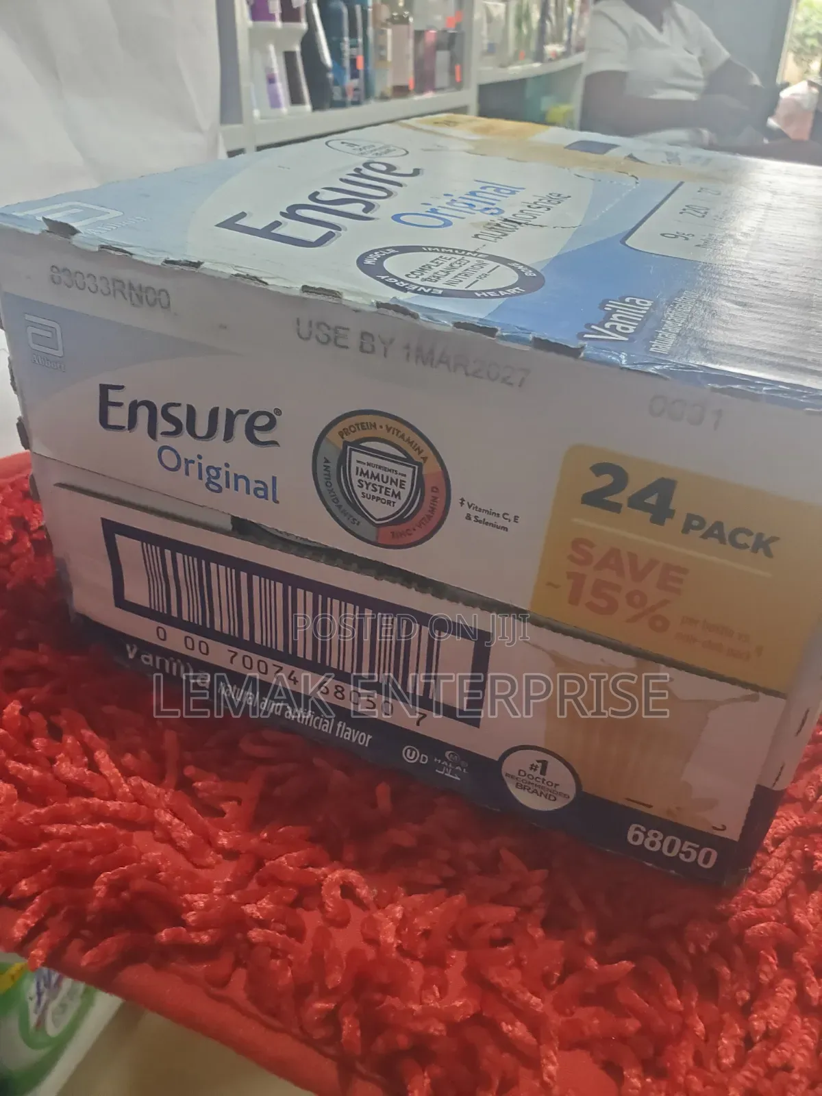 Ensure Nutrition Protein Shake Vanilla Natural Flavor.24 Pack