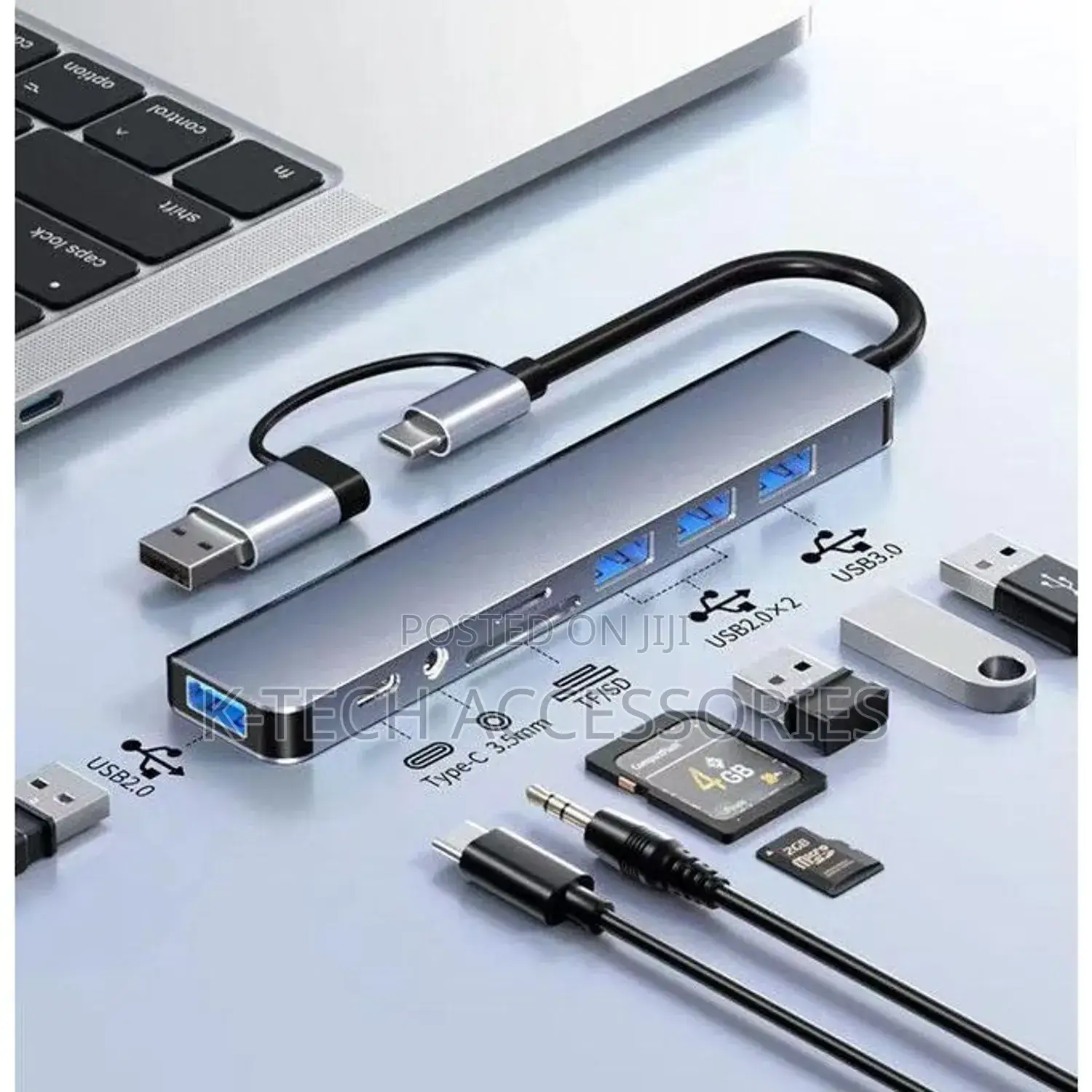 Eight-in-One Dual Head Hub Docking Station Multi-Function Type-C