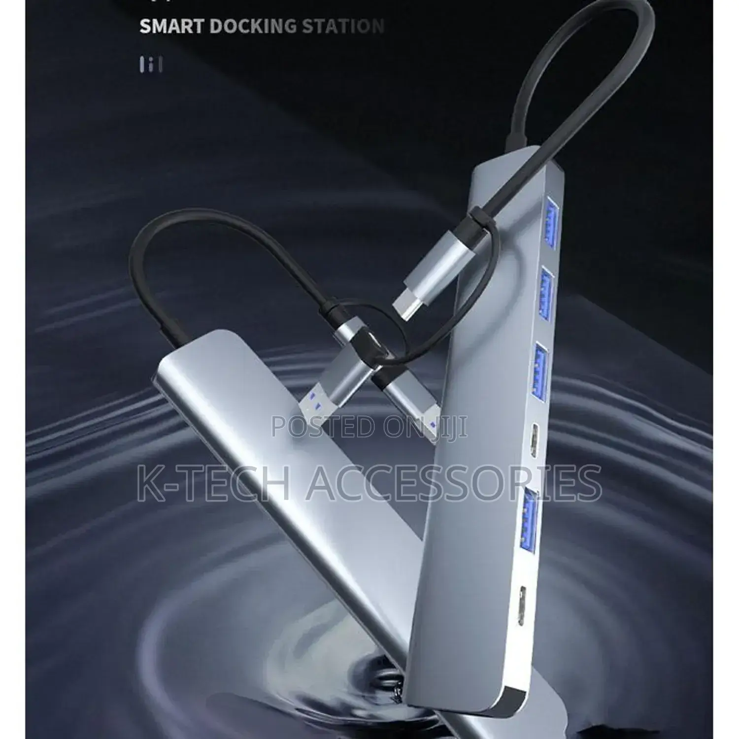 Eight-in-One Dual Head Hub Docking Station Multi-Function Type-C