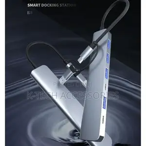 Eight-in-One Dual Head Hub Docking Station Multi-Function Type-C