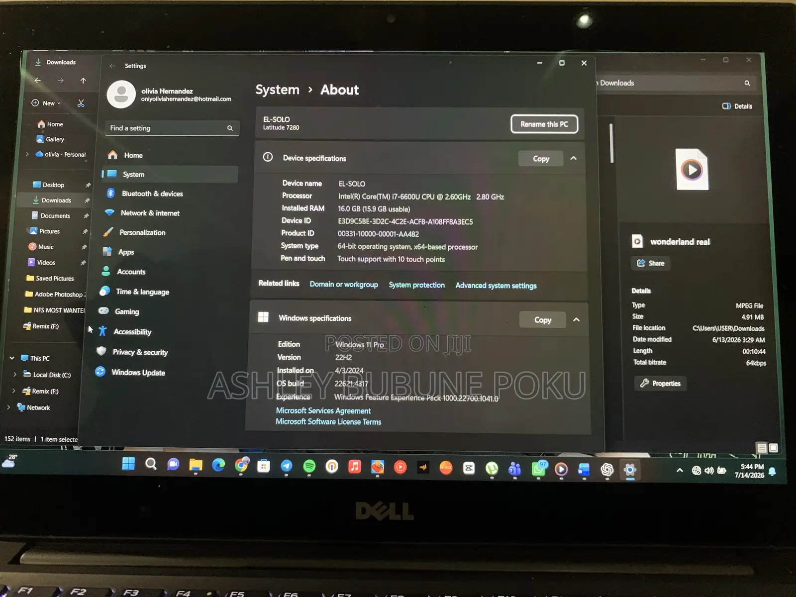 Laptop Dell Latitude 7280 16GB Intel Core i7 SSD 512GB