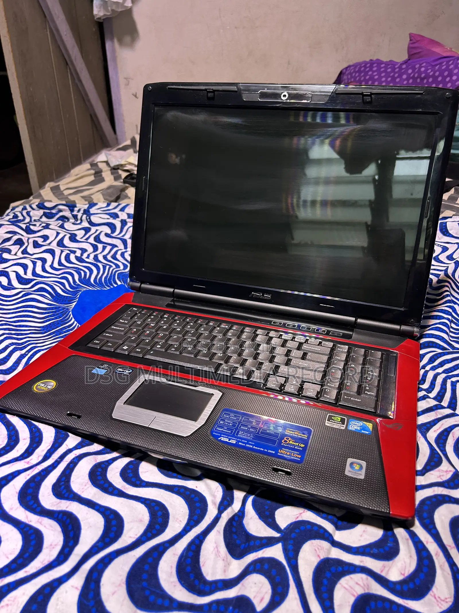 Laptop Asus G71G 8GB Intel Core 2 Quad HDD 500GB
