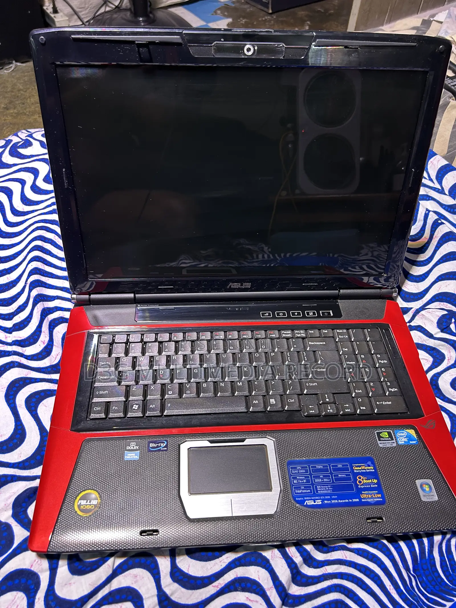 Laptop Asus G71G 8GB Intel Core 2 Quad HDD 500GB