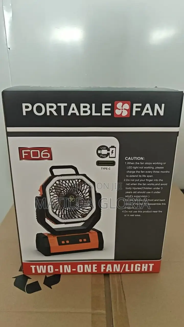 Portable Fan 4 in 1 With Power Bank ,A Touch and Remote Control