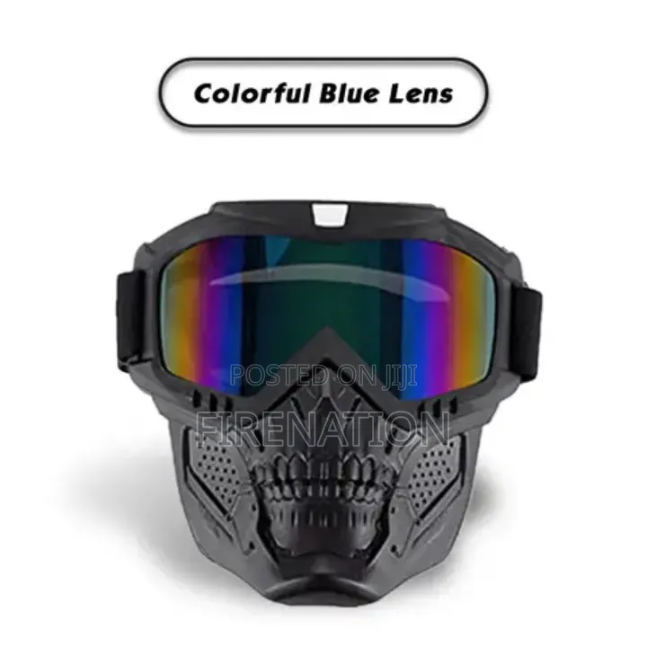Tactical Full Face Mask. With Ski Goggles