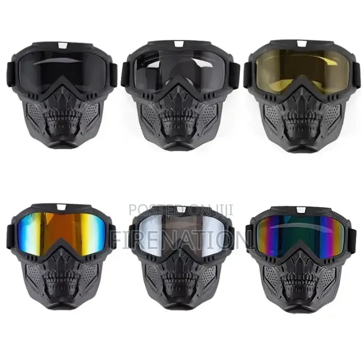 Tactical Full Face Mask. With Ski Goggles