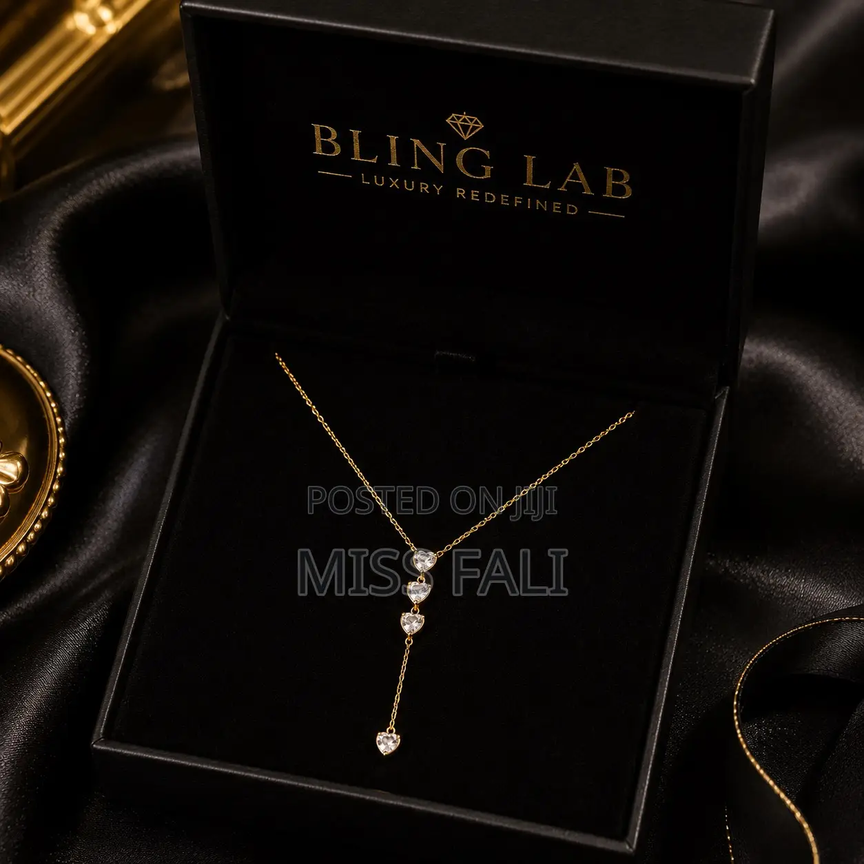 Luna Heart Drop Necklace