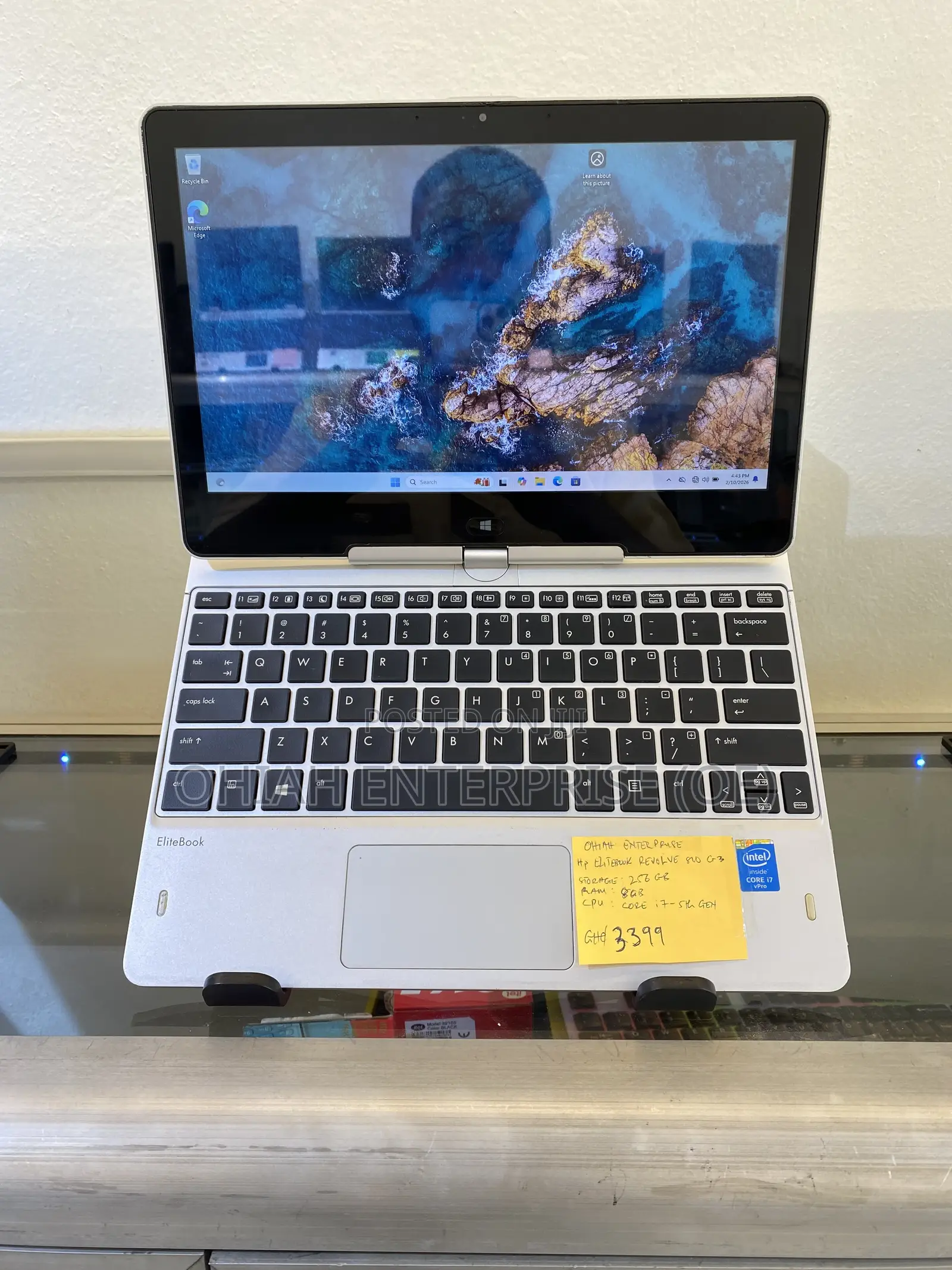 Laptop HP EliteBook Revolve 810 G3 Tablet 8GB Intel Core i7 SSD 256GB