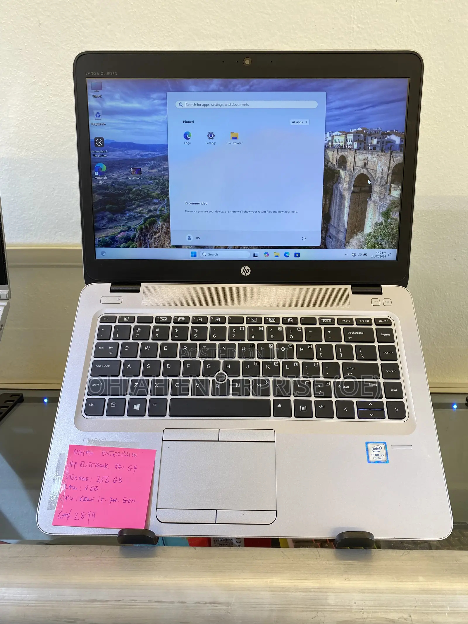 Laptop HP EliteBook 840 G4 8GB Intel Core i5 SSD 256GB