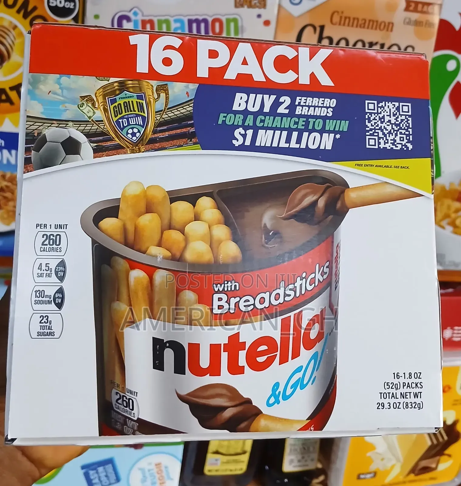 Nutella Go With Bread Sticks (832g)