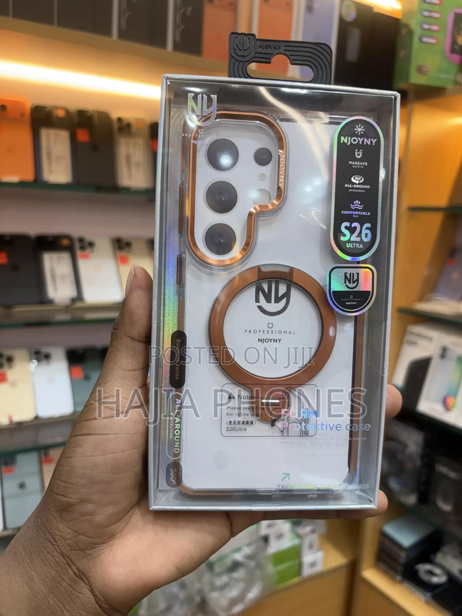 Transparent S26Ultra Case With Stand