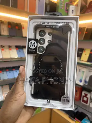 S26Ultra Black Leather and Metallic Case