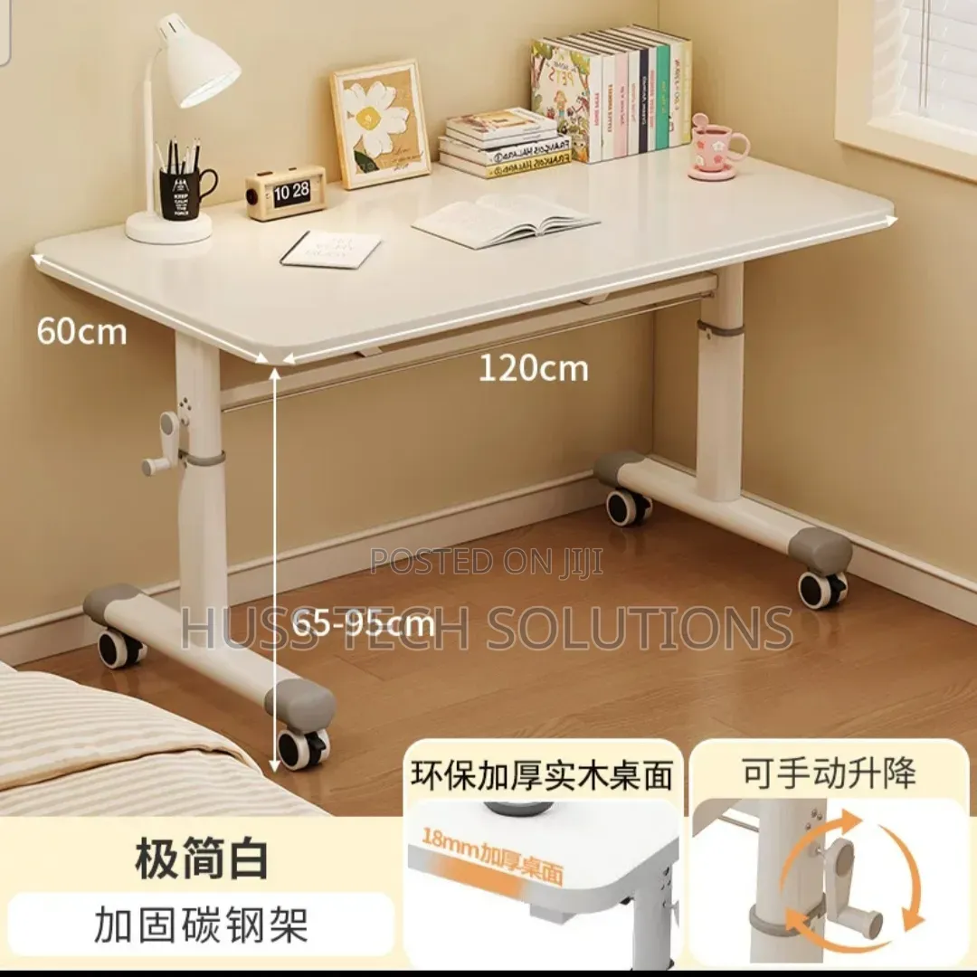 Height Adjustable Study Computer Desk - Mobile Workstation