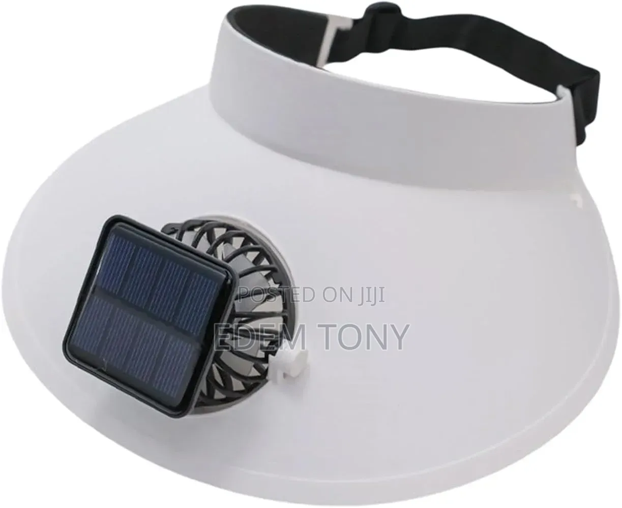 Drumstone Rechargeable/Solar Fan Sun Visor Hat for Women Men