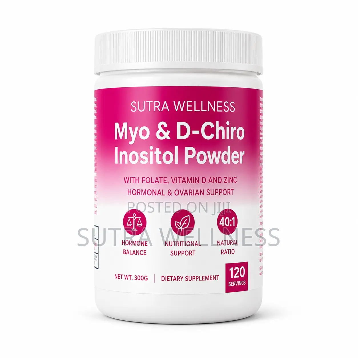 Myo D-Chiro Inositol Powder With Zinc,Folate and Vitamin D(120 Serv)